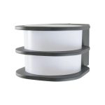 Livarno Lux applique LED esterno smart Zigbee vista laterale, corpo antracite e diffusore in policarbonato