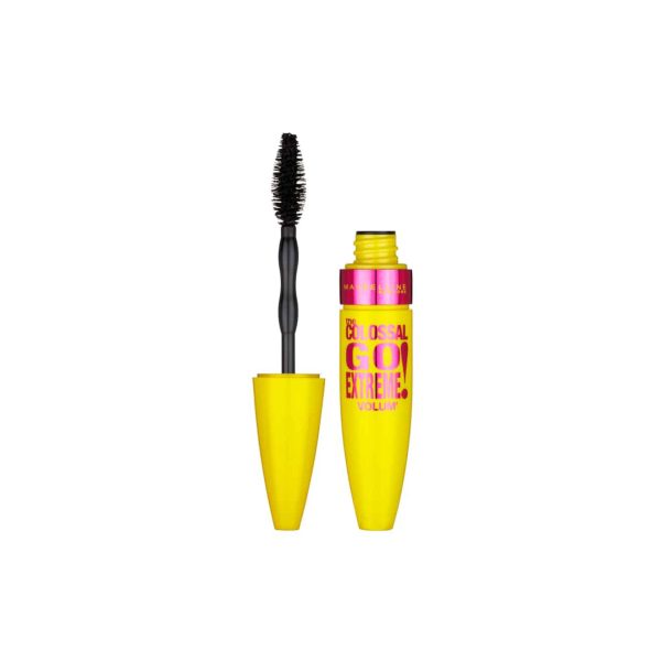 Mascara Maybelline Volum' Express Colossal Go Extreme Nero aperto con scovolino in vista