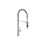 Franke Fox Pro miscelatore lavello cromo con doccia estraibile, vista frontale completa