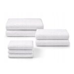 Livarno Asciugamani Cotone Puro 2 Pezzi Bianco 50x100cm piegati su sfondo bianco, set completo