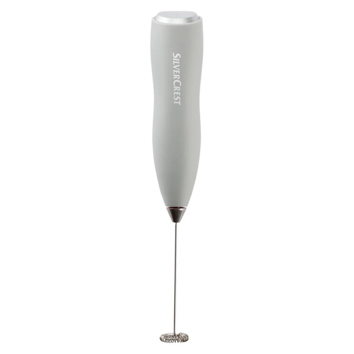 Montalatte Silvercrest grigio, vista frontale con frusta in acciaio inossidabile estesa