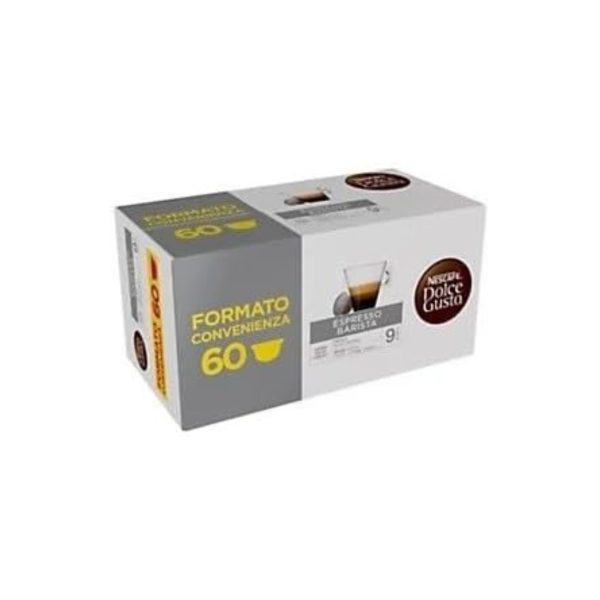 Confezione Nescafé Dolce Gusto Espresso Barista formato convenienza, vista frontale con capsule caffè