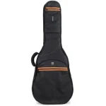 Custodia imbottita Stefy Line GB300 CL Black Orange per chitarra classica 4/4, vista frontale completa