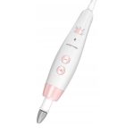 Silvercrest SMPS 7 kit manicure pedicure, vista laterale del manipolo con testina montata e cavo