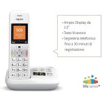 Gigaset E390 cordless con ampio display 2.2 pollici, tasto vivavoce e segreteria telefonica fino a 30 minuti