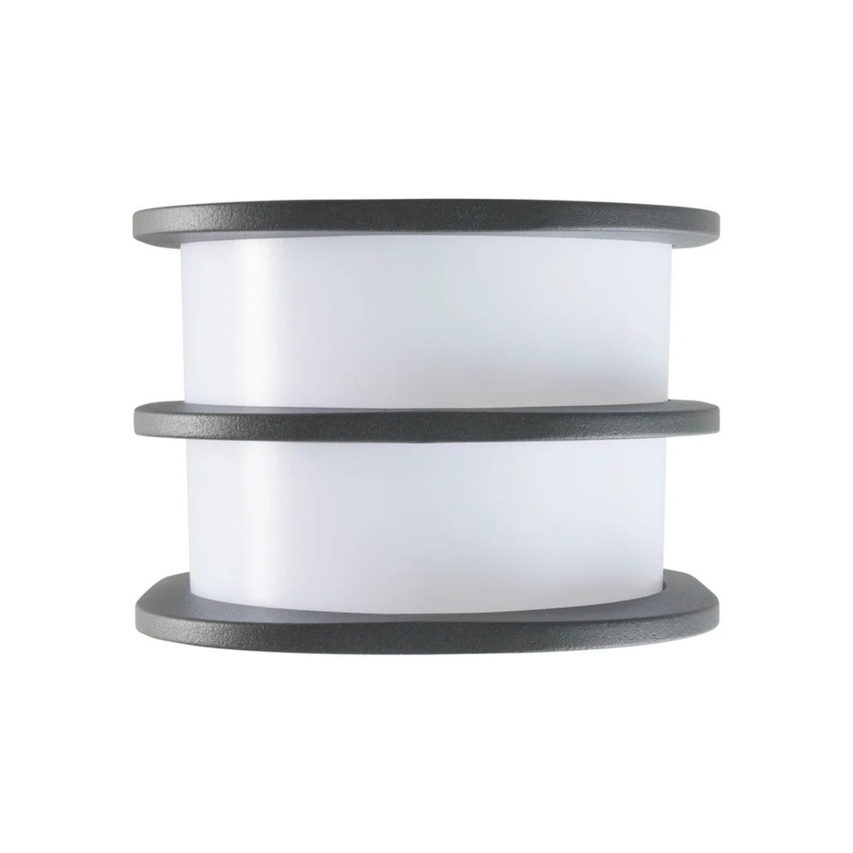 Livarno Lux applique LED esterno smart Zigbee vista frontale, lampada da parete rotonda colore antracite