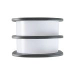 Livarno Lux applique LED esterno smart Zigbee vista frontale, lampada da parete rotonda colore antracite
