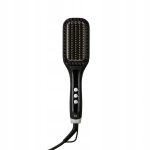 Cien Beauty CHGB 50 spazzola lisciante nera, vista frontale con setole e tasti di regolazione temperatura