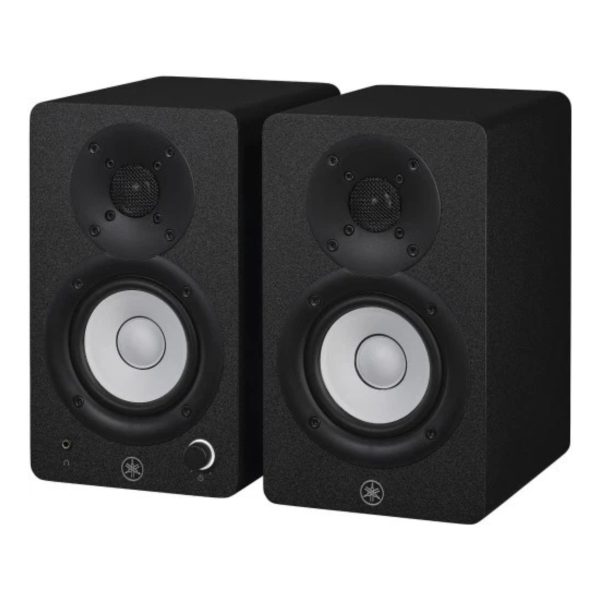 Yamaha HS3 Black coppia monitor da studio vista laterale con woofer e tweeter in primo piano
