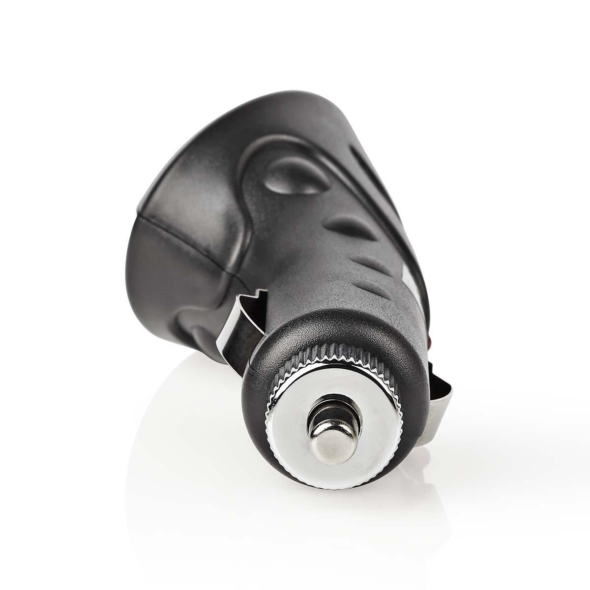 Nedis Caricabatterie Auto USB - Dettaglio Spinotto Caricabatterie auto Nedis USB 1.0A nero, dettaglio spinotto accendisigari e vite di aggancio