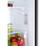 Hisense RQ515N4AC2 dettaglio pannello No Frost interno con cassetto frutta e verdura riempito