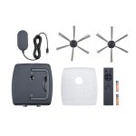 Accessori inclusi Silvercrest SSRS A1 ricondizionato: alimentatore, spazzole laterali, panno, telecomando e batterie