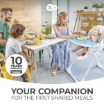 Kinderkraft YUMMY seggiolone in uso durante il pasto in famiglia, garanzia 10 anni