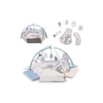 Momi Pastel tappeto palestrina Maxi 3-in-1 con accessori inclusi: giochini, palline e cuscino removibili
