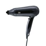 Fön Cien Beauty 2200W nero ricondizionato, vista laterale con bocchetta concentratrice e impugnatura