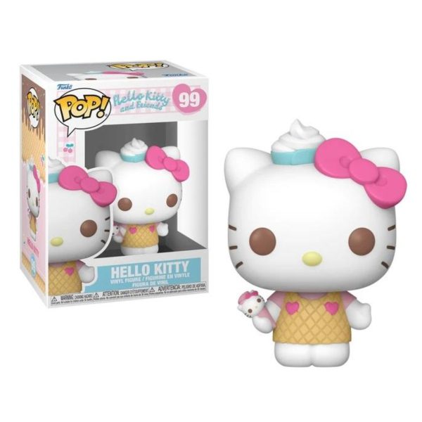 Funko POP Sanrio Hello Kitty Ice Cream 99 figura vinile con confezione originale accanto