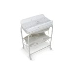 Foppapedretti Splash bagnetto fasciatoio pieghevole, vista frontale con fasciatoio imbottito orsetti e vaschetta