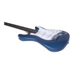 Eko Tribute ST-100 3/4 Metallic Blu, dettaglio manico e tastiera con controlli volume e tono