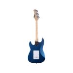 Eko Tribute ST-100 3/4 Metallic Blu, vista posteriore con manico e meccaniche cromate