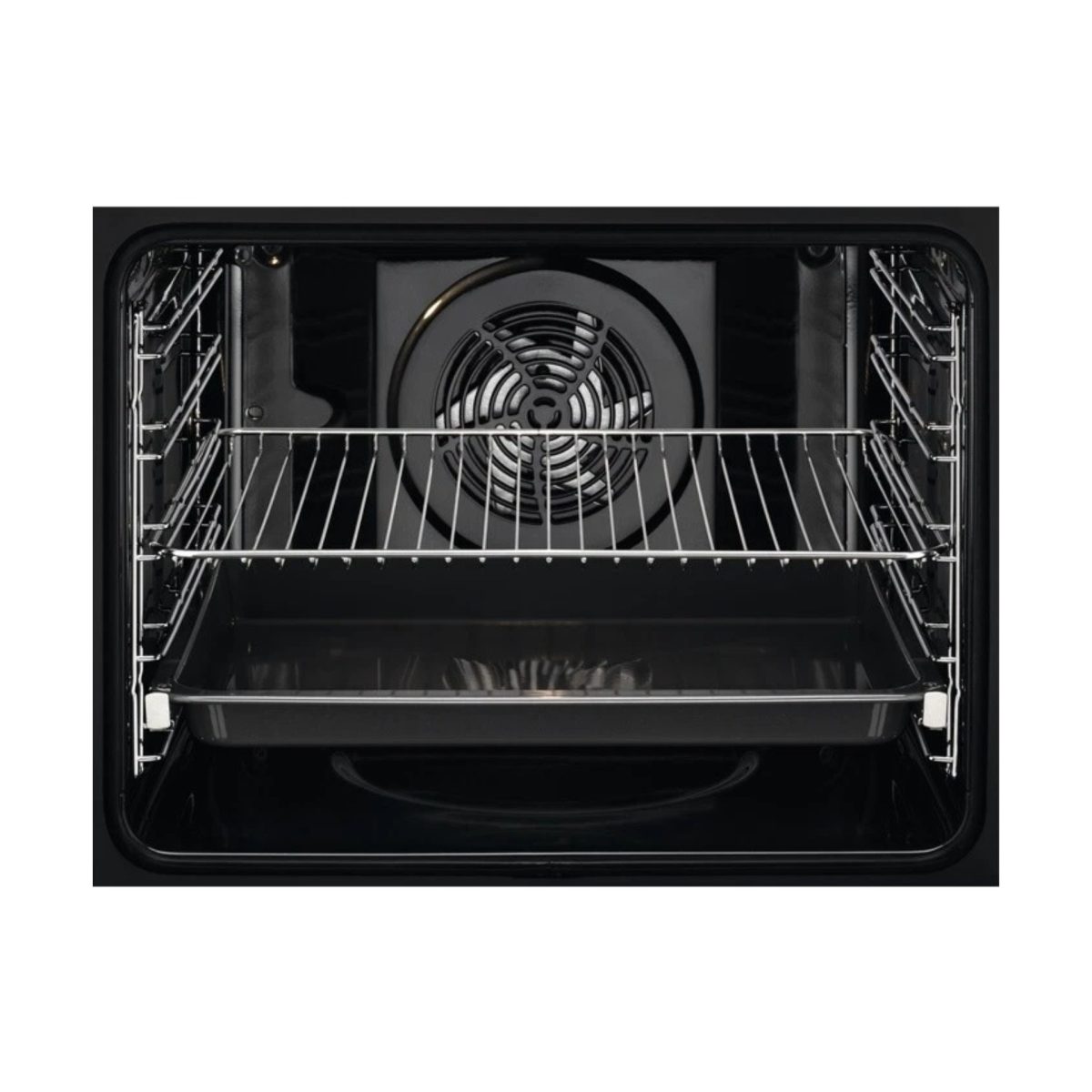Electrolux KOIGH04X forno multifunzione 72L, vista interna cavità con griglie e teglia in dotazione