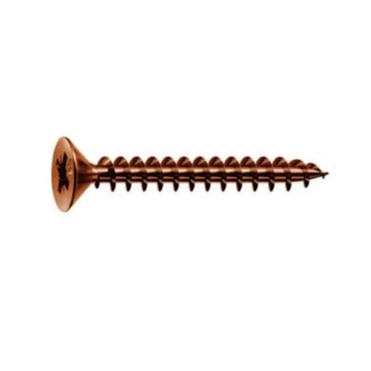 Mustad Panelvit 6x100 mm Bronzato TSP Vite Mustad Panelvit 6x100 mm bronzata TSP con testa svasata e filettatura per legno