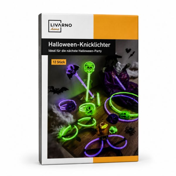 Kit illuminazione fluorescente Livarno Home 12 pezzi per Halloween, confezione originale con danno estetico visibile