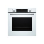 Forno da incasso Bosch Serie 4 HBA534BW3 bianco, vista frontale con pannello comandi e display