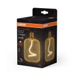 Confezione Osram Decor LED Spiral Square 100 Oro 3,5W vista laterale con dettagli tecnici