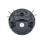 Robot aspirapolvere Silvercrest SSRS A1 ricondizionato, vista dal basso con ruote, spazzole e sensori anticaduta