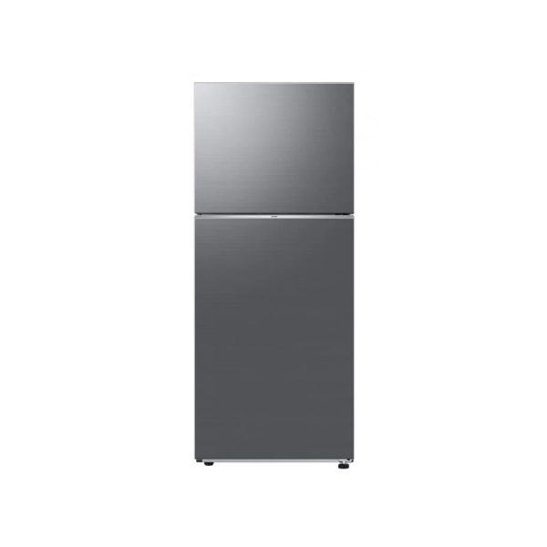 Frigorifero Samsung BESPOKE AI 393L doppia porta metal inox, vista frontale