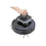 Robot aspirapolvere Silvercrest SSRS A1 ricondizionato con serbatoio polvere trasparente estratto a mano