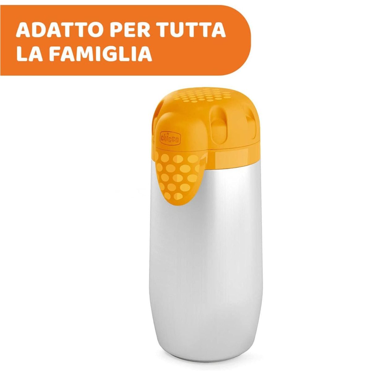 Portabiberon termico Chicco Step Up acciaio satinato, prodotto adatto per tutta la famiglia