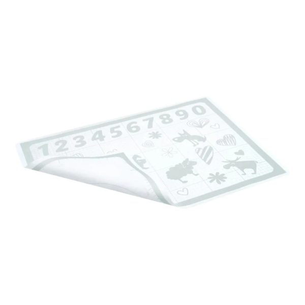 Silvercrest tappetino da forno in silicone 61x46, angolo piegato con decori numeri e animaletti