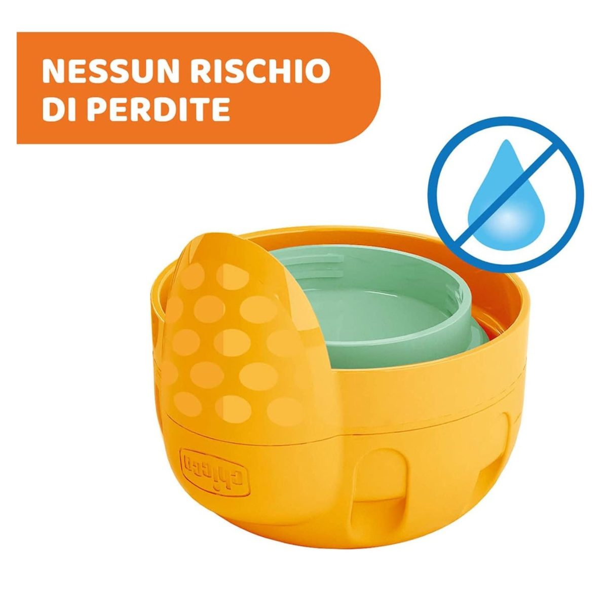 Chiusura ermetica del portabiberon Chicco Step Up, tenuta stagna senza rischio di perdite