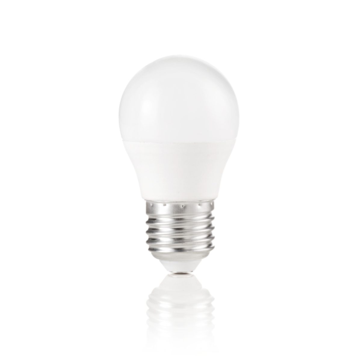 Lampadina LED Ideal Lux Power E27 7W 4000K Lampadina LED Ideal Lux Power E27 7W luce naturale 4000K, vista frontale con attacco a vite in evidenza
