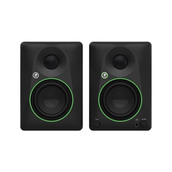 Mackie CR4.5BT coppia casse monitor studio nere, vista frontale con woofer e tweeter