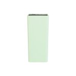 Ceppo portacoltelli Livarno verde con setole rimovibili, vista frontale senza coltelli