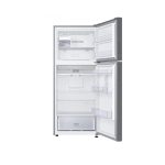 Frigorifero Samsung BESPOKE AI 393L No Frost aperto e vuoto, vista interna scomparti e cassetti