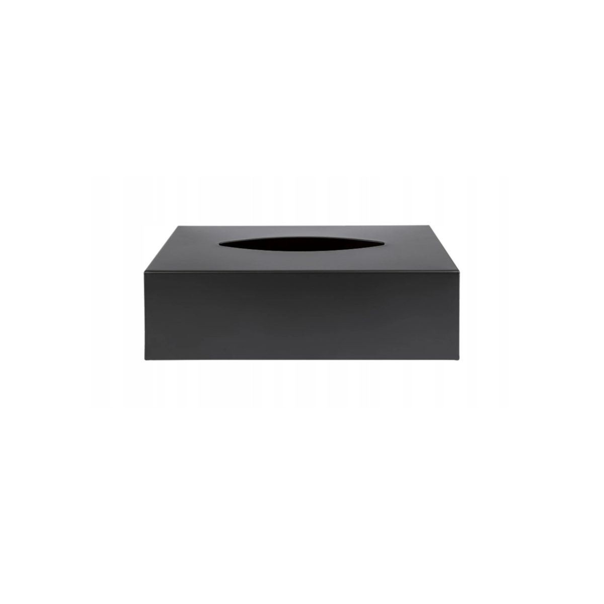 Livarno Home porta fazzoletti nero - vista frontale Livarno Home porta fazzoletti nero con coperchio in bambù, vista frontale su sfondo bianco