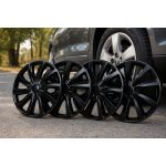 Copricerchi Ultimate Speed 16 pollici nero, set 4 pezzi montati su auto vista laterale