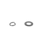Parkside Kit 1400 Rondelle Acciaio Inox XXL, dettaglio rondella elastica spaccata e rondella piana standard