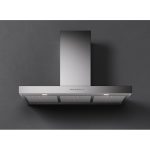 Falmec Mercurio Evo 60cm cappa da parete inox, vista frontale con comandi touch e camino design