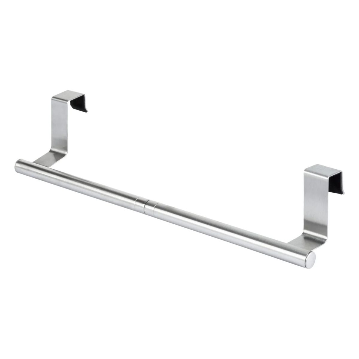 Asta porta strofinaccio W5 inox - vista prospettica Asta porta strofinaccio W5 allungabile in acciaio inox, vista prospettica con ganci ad appendere