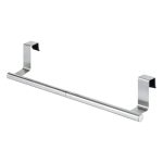 Asta porta strofinaccio W5 allungabile in acciaio inox, vista prospettica con ganci ad appendere