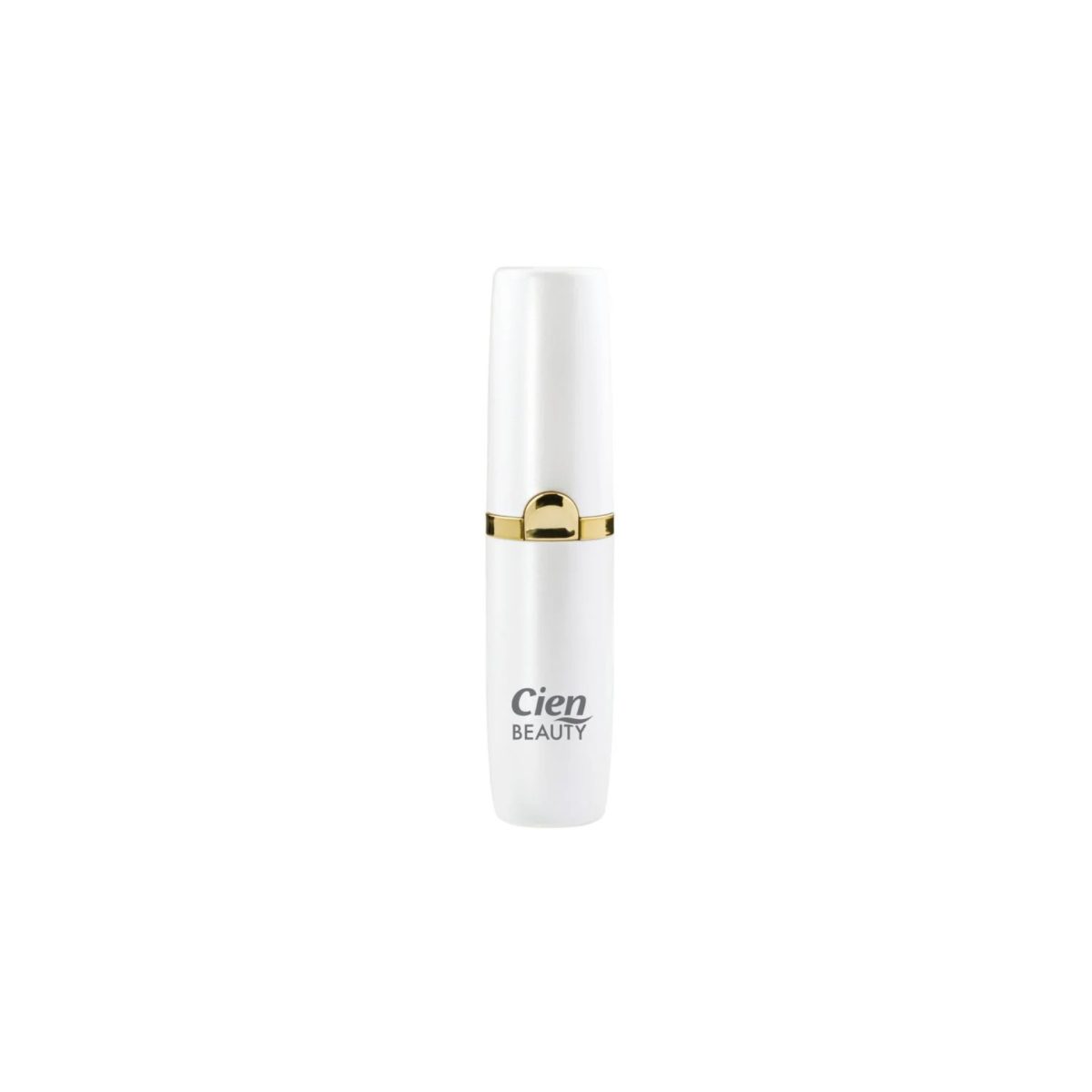 Cien Beauty Epilatore Viso CGH 1.5 A1 bianco oro, vista frontale con logo Cien Beauty e cappuccio chiuso