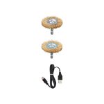 Parkside PAUB 4 A1 accessori inclusi: due spazzole metalliche di ricambio e cavo di ricarica USB