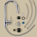 Rubinetto miscelatore Livarno cromato con accessori inclusi: flessibili, guarnizioni e raccordi di montaggio