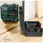 Parkside PBSA 12 Set XXL valigetta aperta con trapano avvitatore, batteria e vano organizzatore accessori