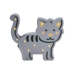 Livarno Home luce decorativa Gatto in legno con 10 LED accesi, vista frontale