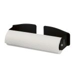 Porta rotolo di carta Parkside con supporti magnetici neri, vista frontale con rotolo inserito